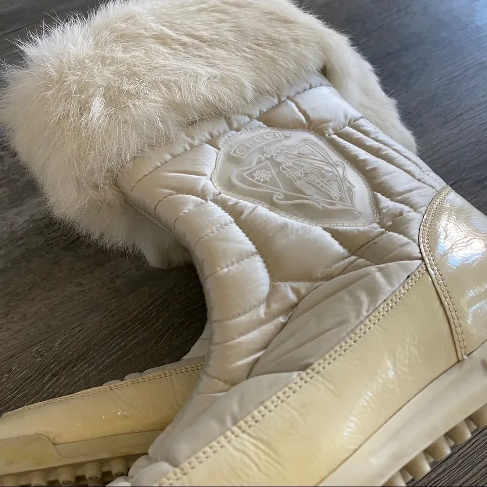 COPY - Gucci Apres Ski Rabbit Fur Lined Quilted Winter Snow Boots Women’s 36.5 … - Picture 2 of 10